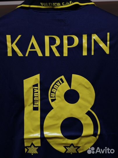 Ретро Футболка фк Валенсия 96-97г. Карпин, №18, L