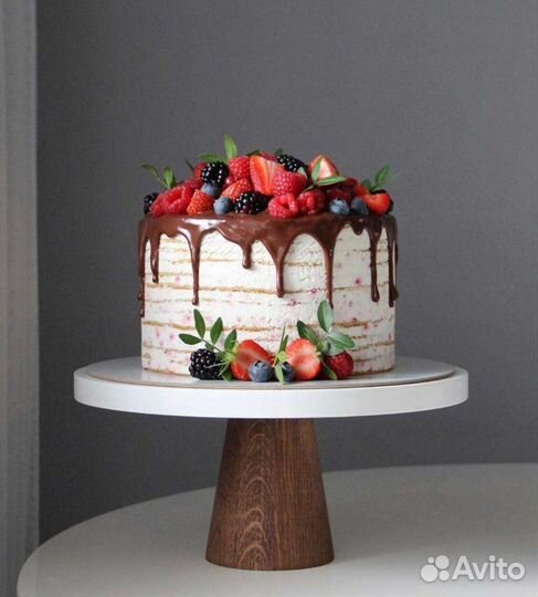 Тортовница деревянная