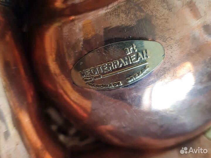 Посуда чайник и кружки медные Mediterranean