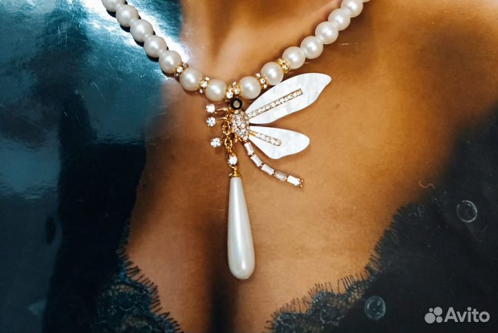 Ожерелье кулон бижутерия