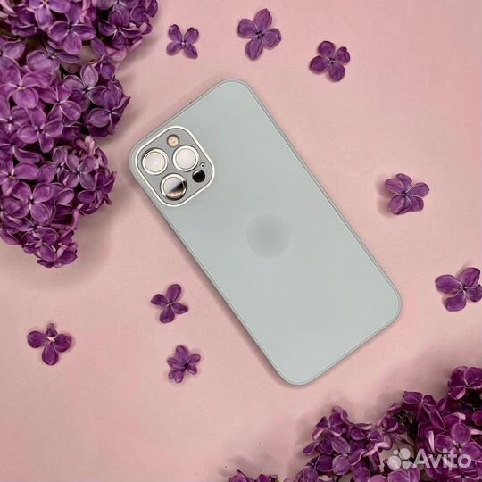 Чехлы матовые стеклянные для iPhone