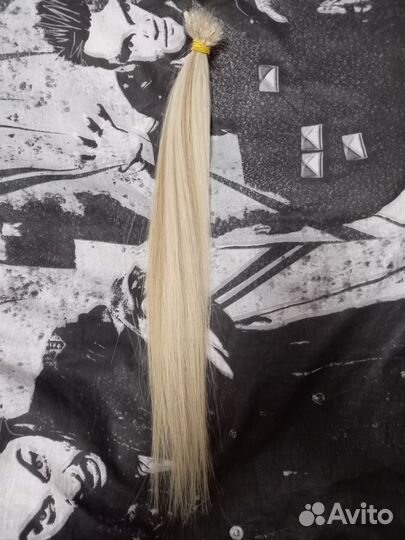 Волосы для наращивания натуральные блонд бу