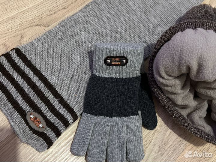 Комплект шапка шарф перчатки 7-10 лет