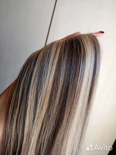 Очень красивый мелированный шиньон