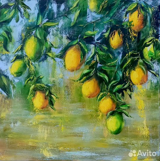 Картина маслом Лимоны