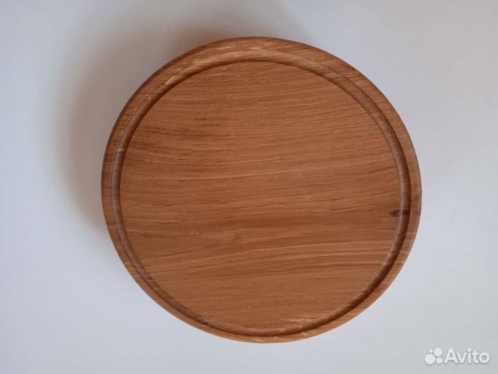 Круглая Дубовая доска с цельного куска дерева