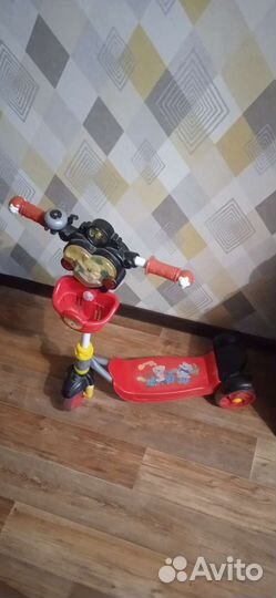 Самокат детский трехколесный светящиеся колеса