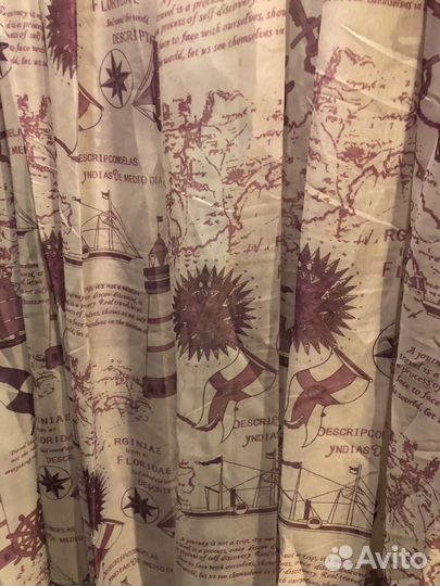 Тюль новый 4 метра вуаль кораблики