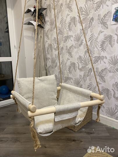 Качели детские льняные Woodcoon