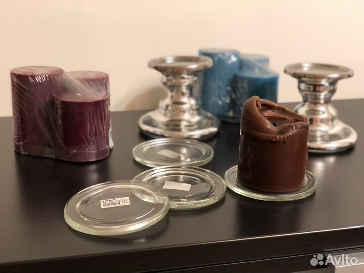 Подсвечники IKEA 4 шт стекло