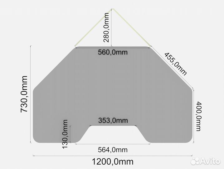 Угловой компьютерный стол геймерский/игровой