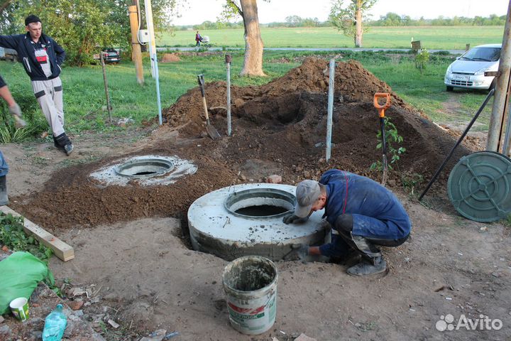 Копка септиков из жб колец/Автономная канализация