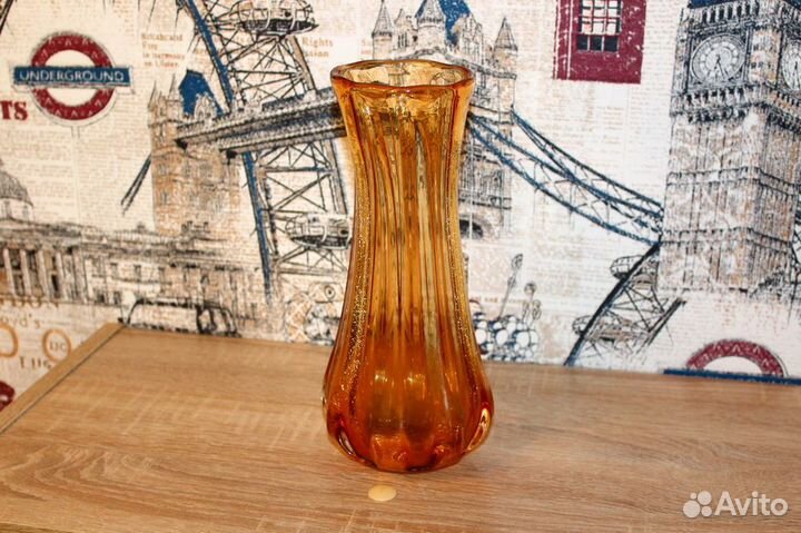 Ваза цветное стекло СССР