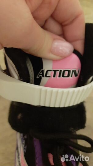 Детские раздвижные ледовые коньки action