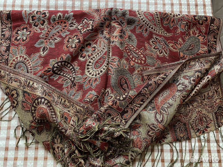 Палантин новый кашемир с шелком