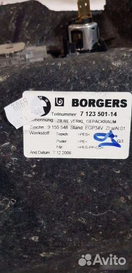 Обшивка багажного отделения Bmw 1 E81