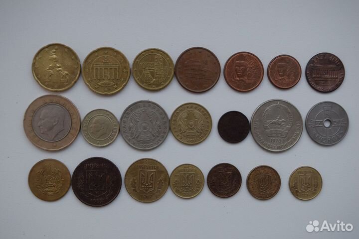 Иностранные монеты.евроценты и другие