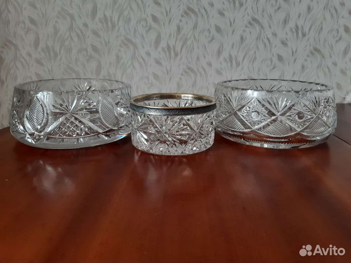 Хрустальная конфетница,салатницы СССР
