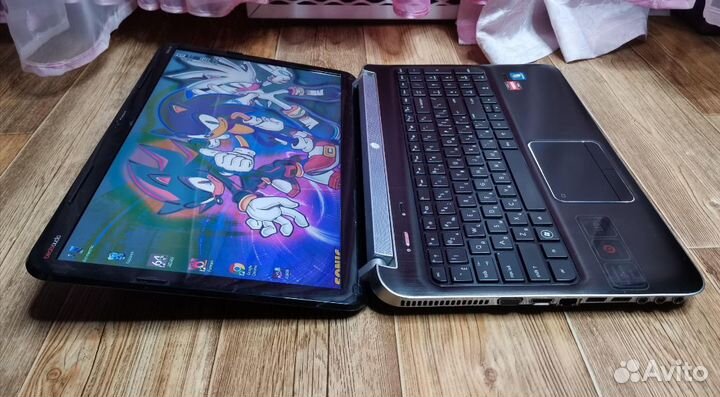 Отличный hp dv6 metall na SSD+750gb