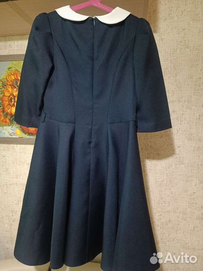 Платье школьное синее