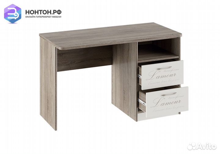 Письменный стол Брауни фон бежевый с рисунком / ду