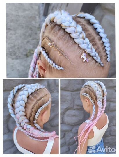 Афрокосы, афрокудри, хвосты, дреды