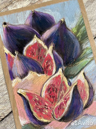 Картина пастелью «Инжир«