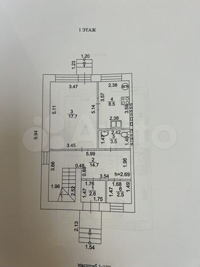 Таунхаус 106 м² на участке 2 сот.