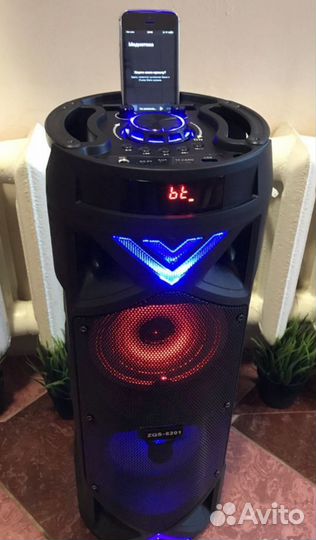 Колонка блютуз BT караоке портативная aux fm радио