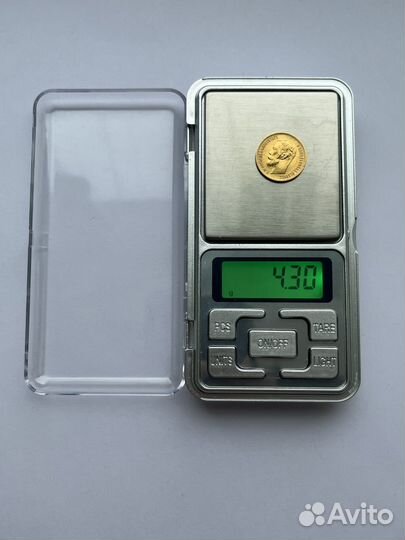 Монета из золота Николая 2 - 5 рублей 1900