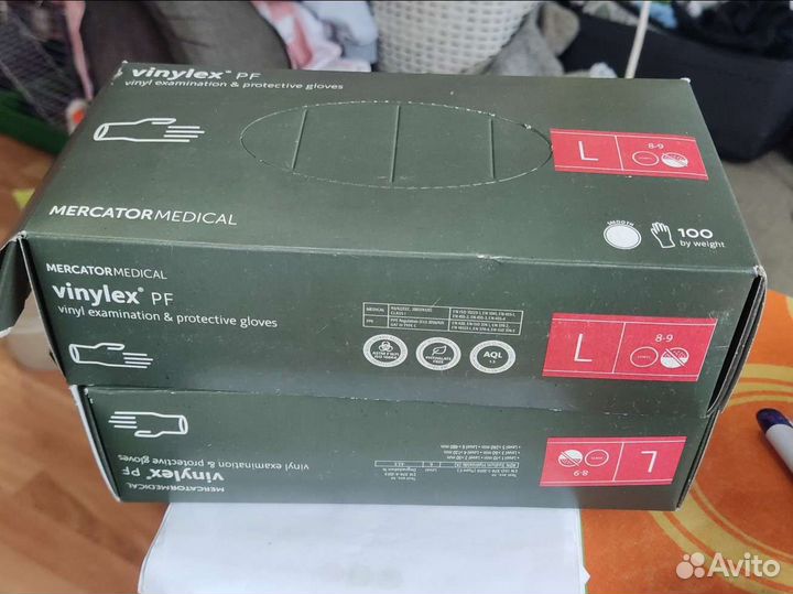 Перчатки виниловые