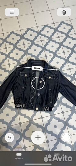 Джинсовый костюм (куртка, юбка-шорты) Armani