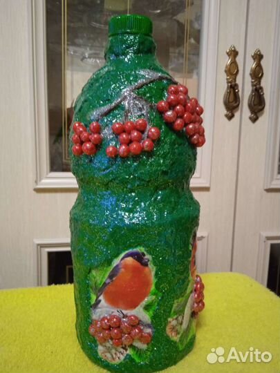 Бутылка пластиковая 1.5л декупаж