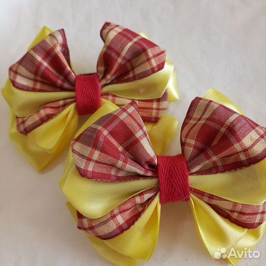 Праздничные банты для волос на резинке