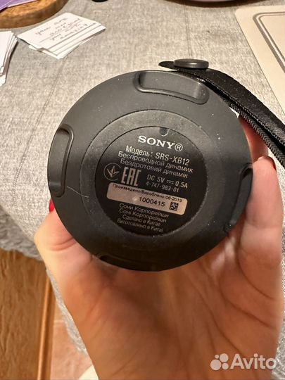 Беспроводная колонка Sony SRS-XB12, цвет черный