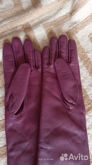 Перчатки женские кожаные новые