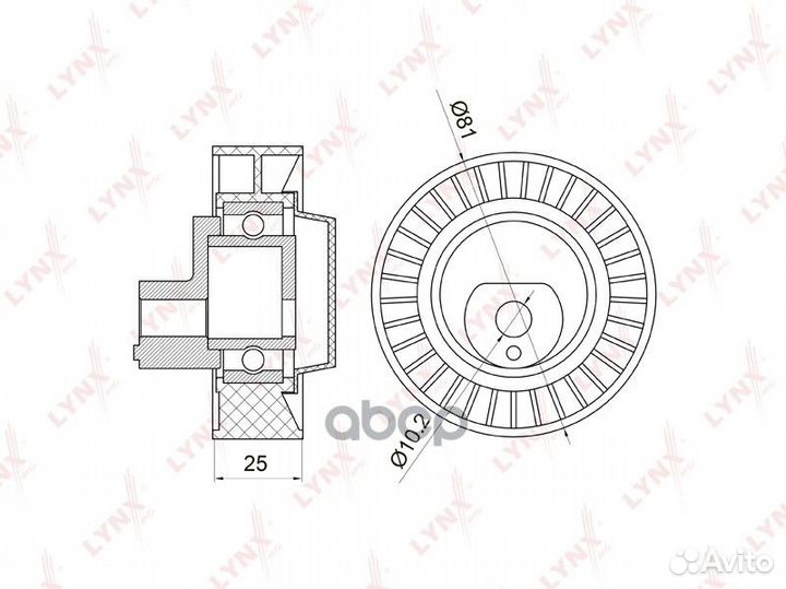Ролик обводной приводного ремня PB7003 lynxauto