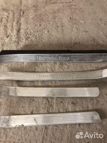 Накладки на пороги мерседес 221