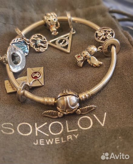 Браслет и Серебряные Шармы Гарри Поттер