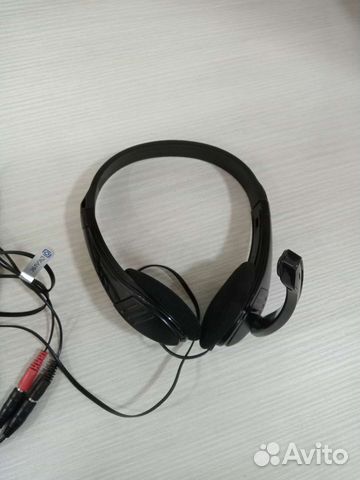 Наушники с микрофоном, с переходником