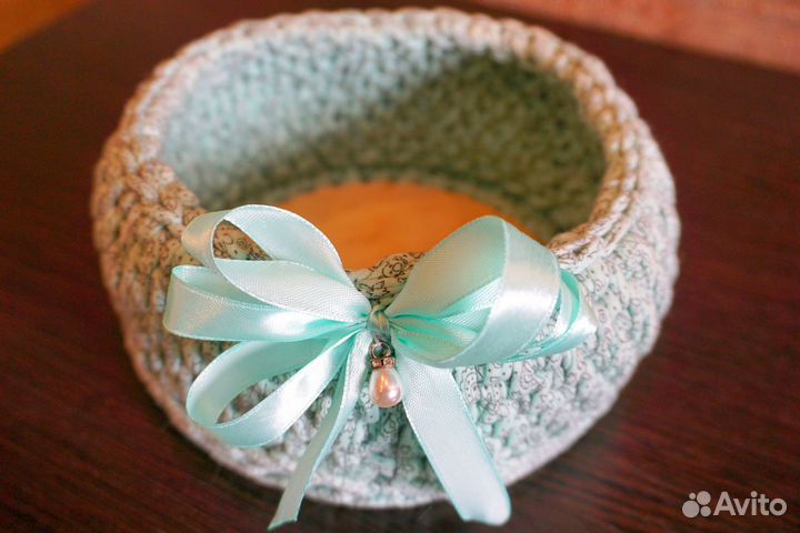 Корзинка вязаная для хранения