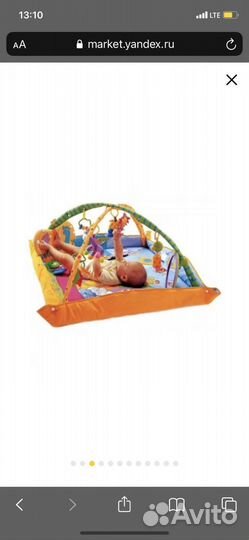 Развивающий коврик tiny love зоосад