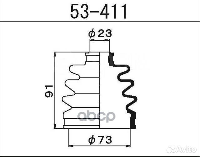 Пыльник внешн ШРУСа (d21 D73 H91) Mazda 53-4