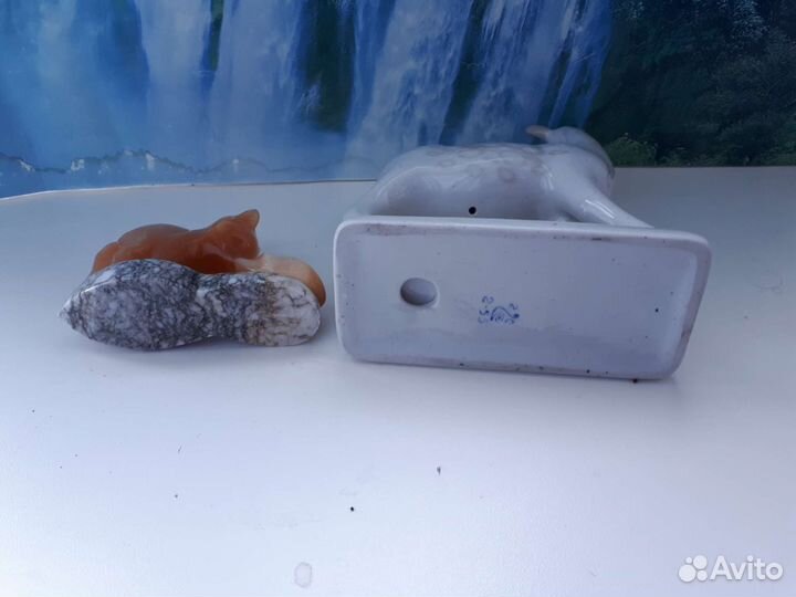 Статуэтка СССР Олень с олененком фарфор