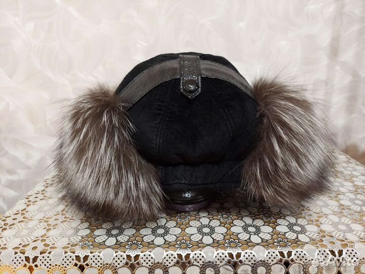 Шапка зимняя меховая женская из чернобурки
