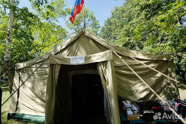 Палатка армейская штабная брезентовая