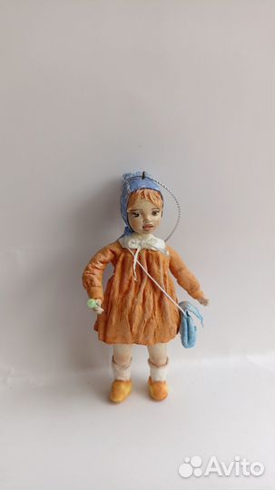 Ватная елочная игрушка, винтажная, дети СССР