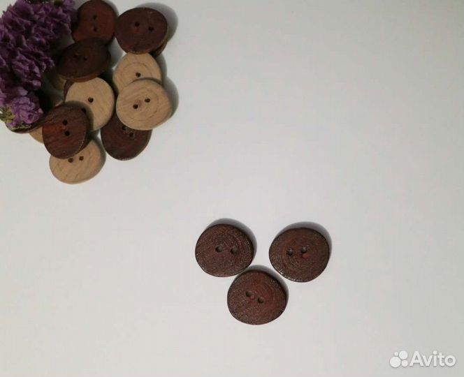 Деревянные пуговицы ручной работы