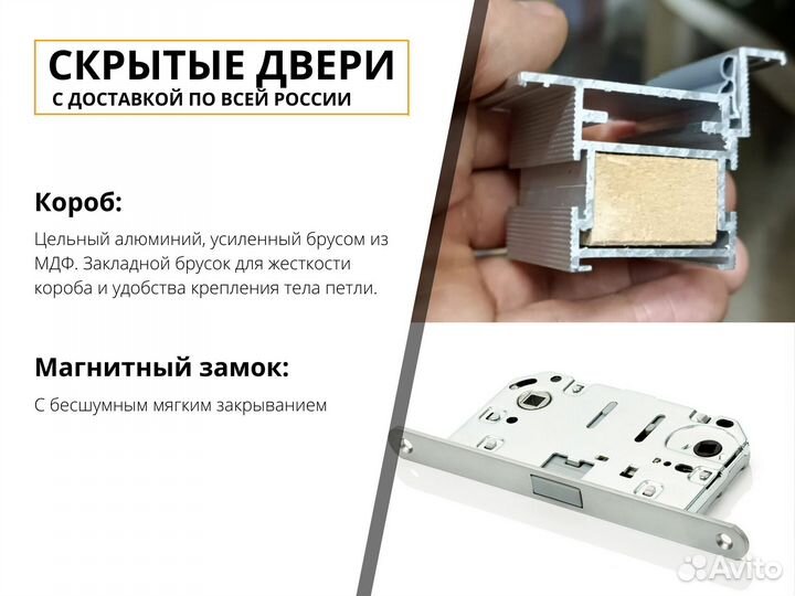 Межкомнатная дверь скрытого монтажа