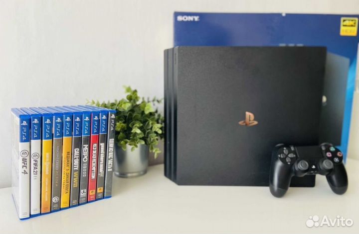 Sony playstation 4 pro 1tb + 40 топ игр гарантия